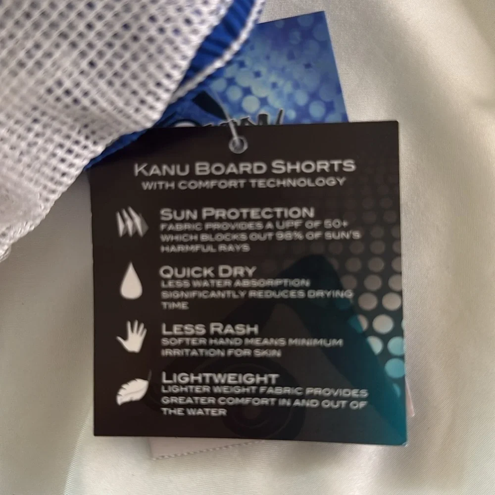 New Kanu Surf Blue Board Shorts Quick-Dry,Sun Protection Swimwear